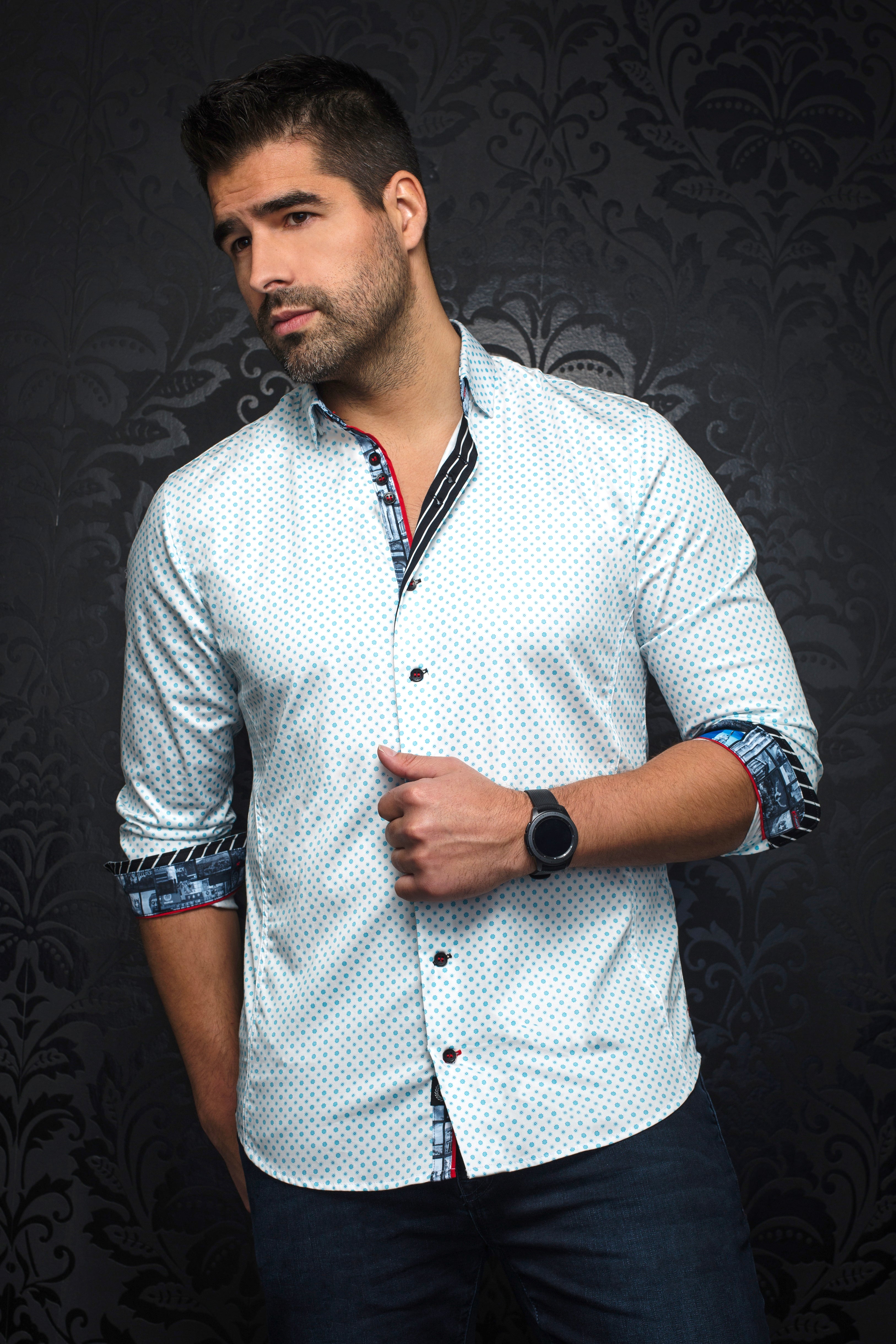 Shirt Bradford Turquoise Stretch