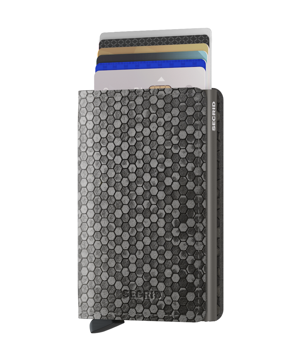 Slimwallet Hexagon Grey RFID Secure