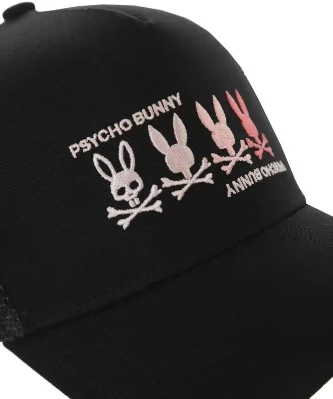 Oceania Embroided Black Trucker Hat - Black