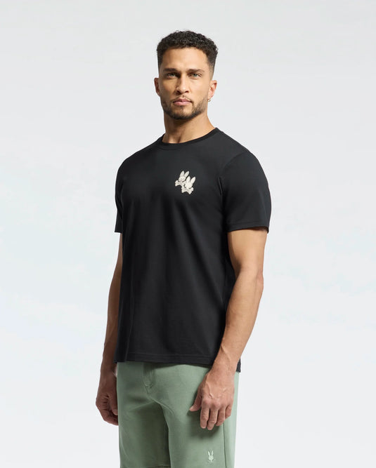 Mens Elliot Front Back Graphic Tee - Black