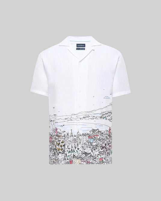 Naxos Linen Blend Shirt - White