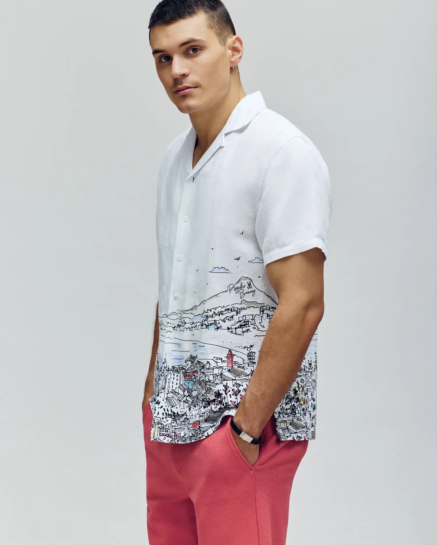 Naxos Linen Blend Shirt - White