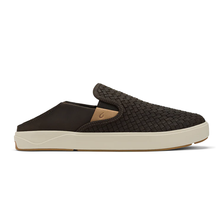 Lae'ahi Lauhala Men’s Woven Leather Shoes - Dark Java