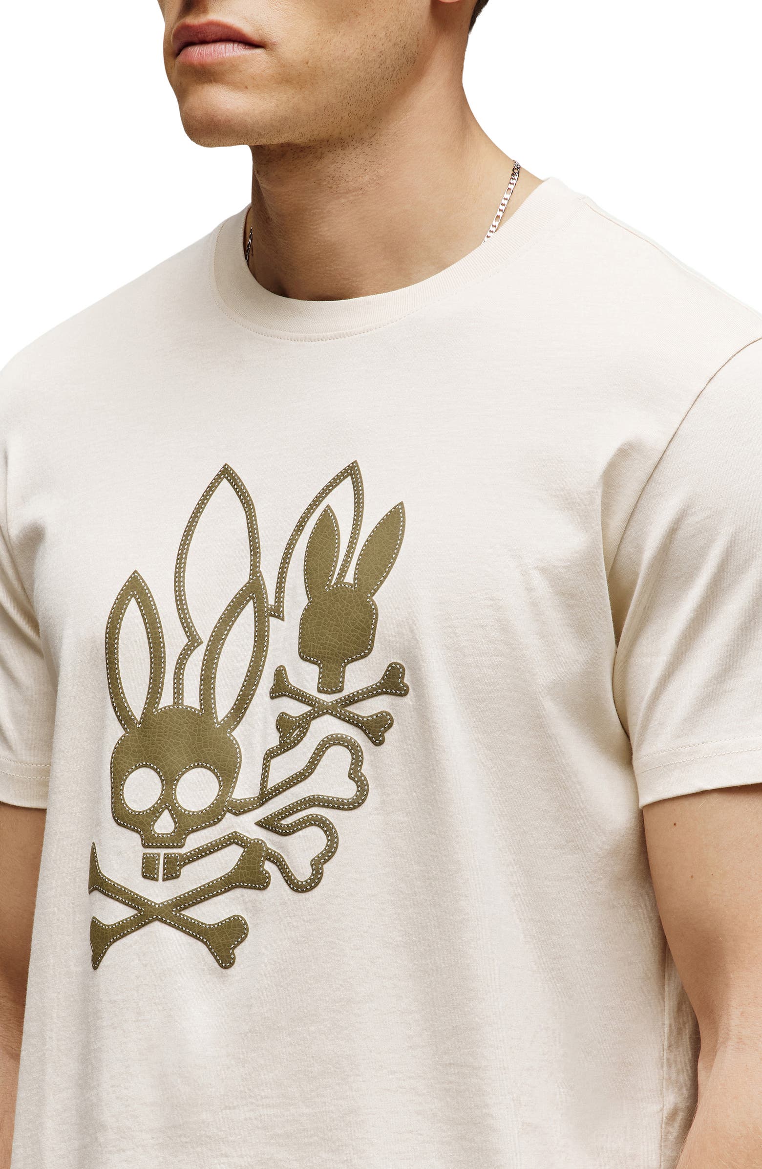 Mens Aussie Appliqué Graphic T-Shirt - White Cap Grey