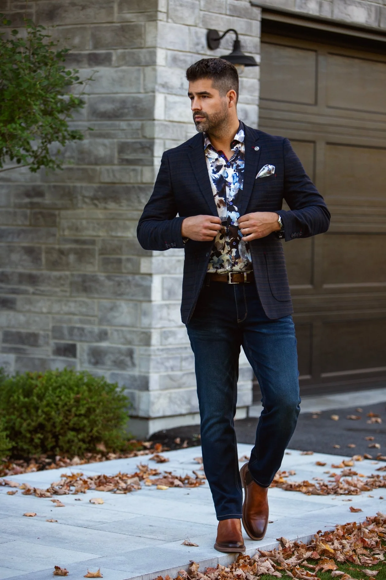 BLAZER | ELBA, NAVY BROWN