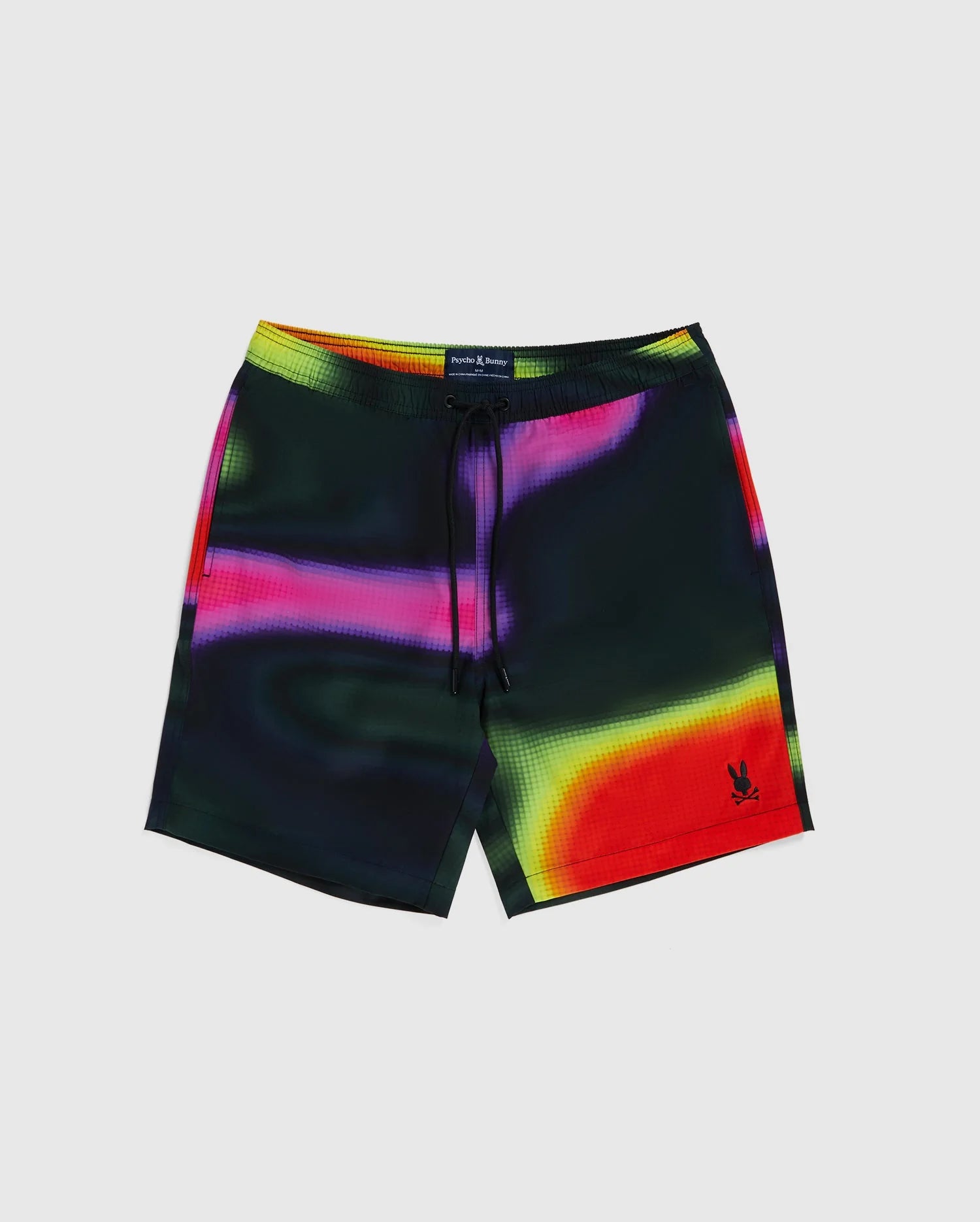 Sugar Land Long All Over Print Swim Trunks Black