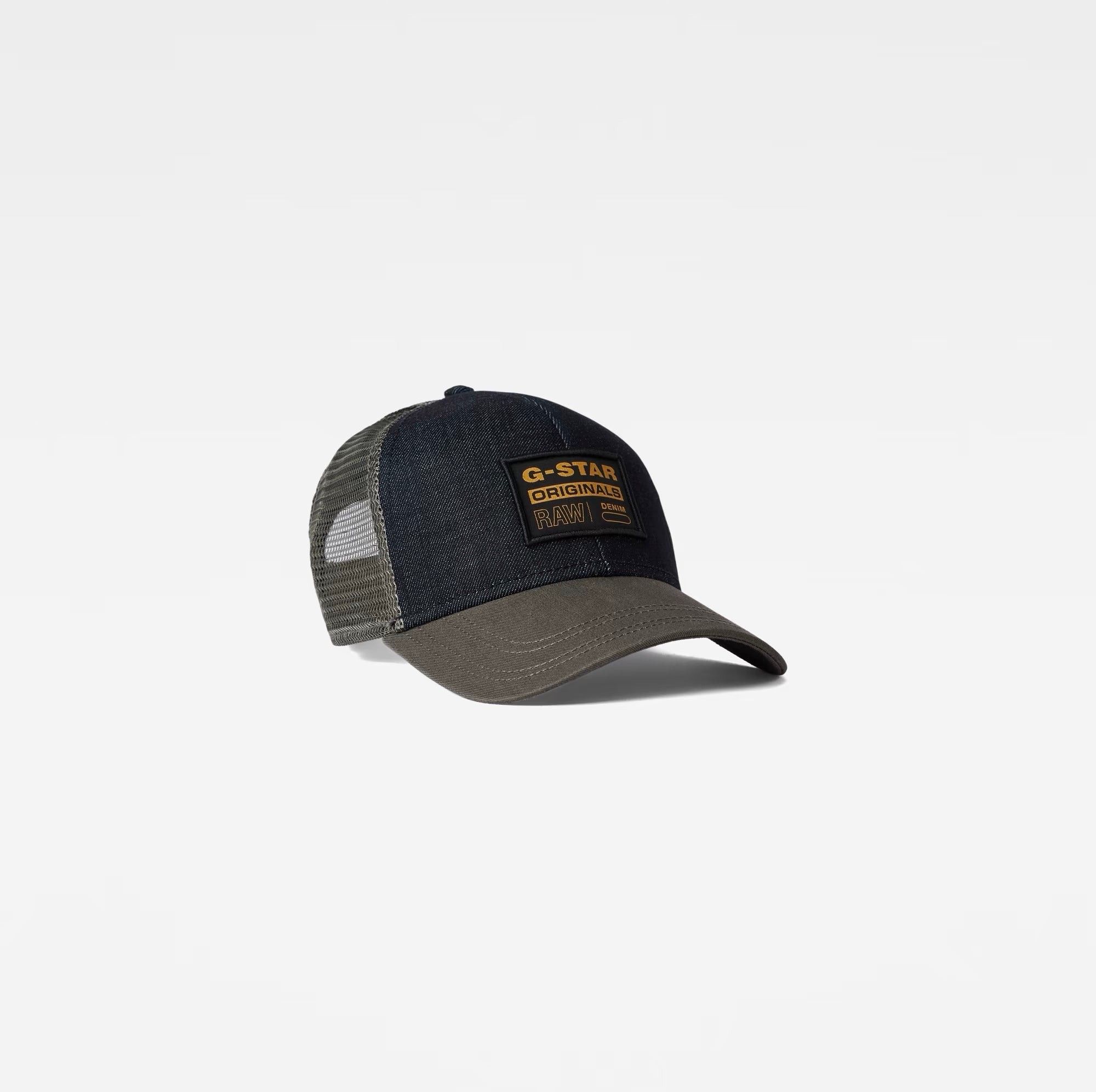 Denim Embro Baseball Trucker Cap Raw Denim