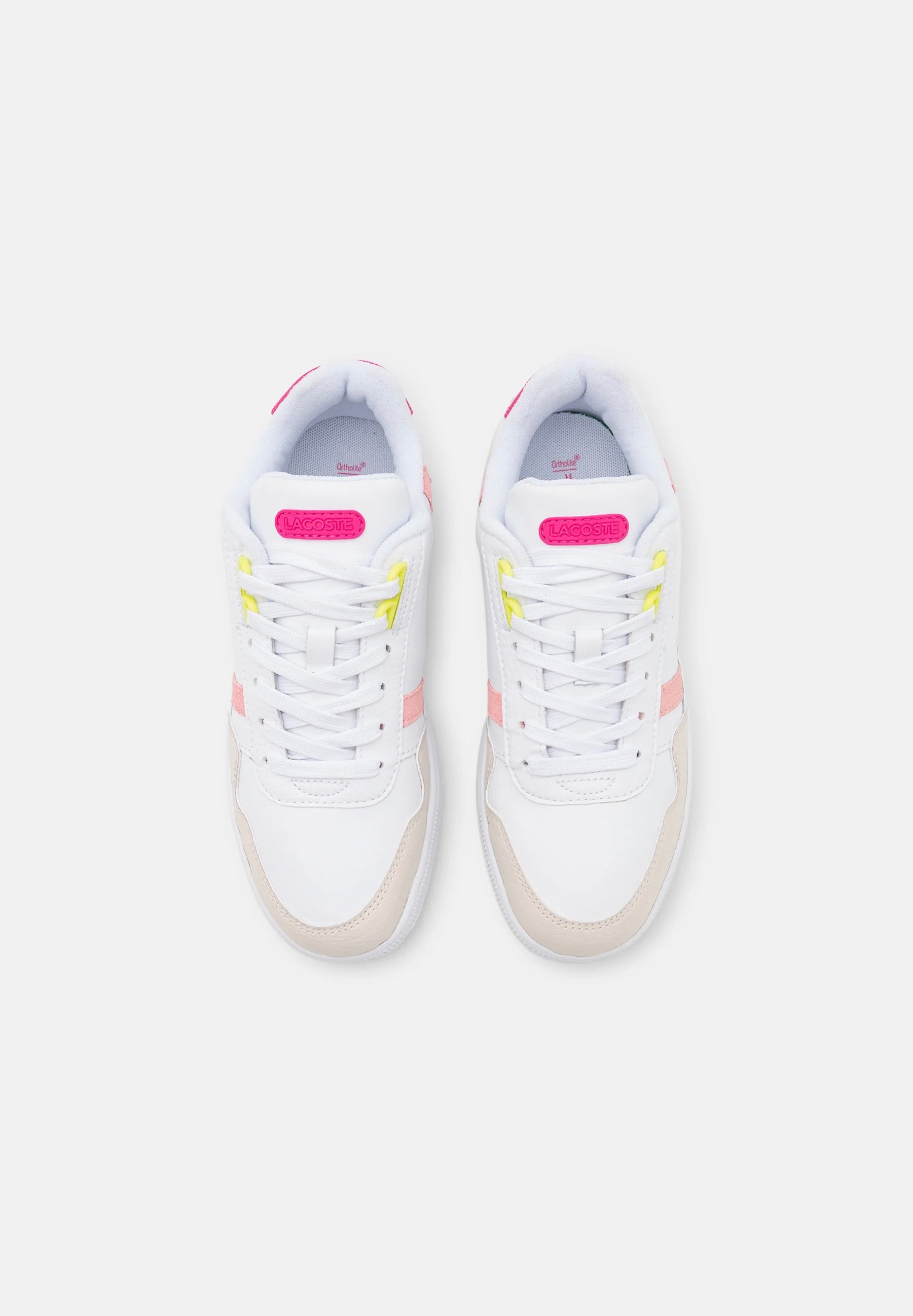 Women’s Leather T-Clip Sneakers White/Pink