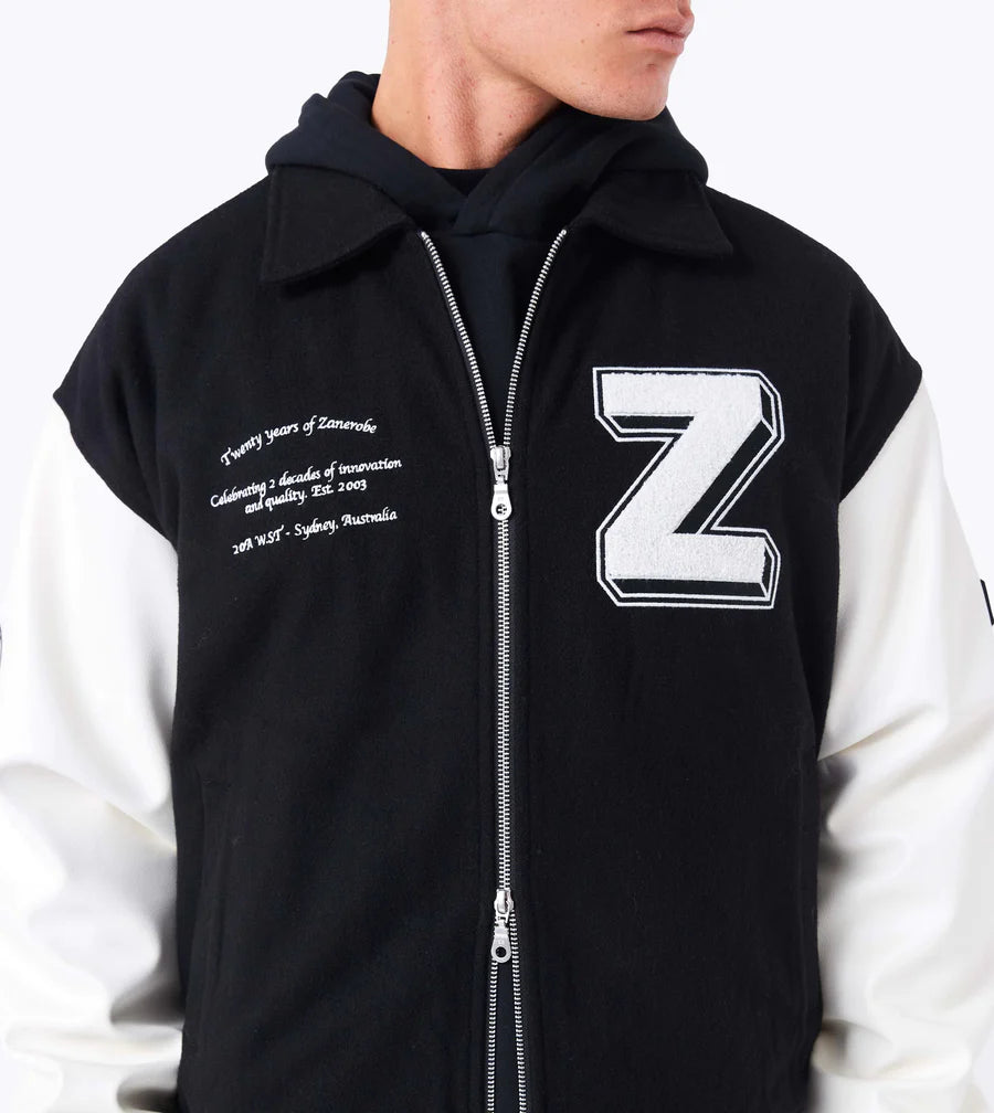 20 Yrs Letterman Jacket Black