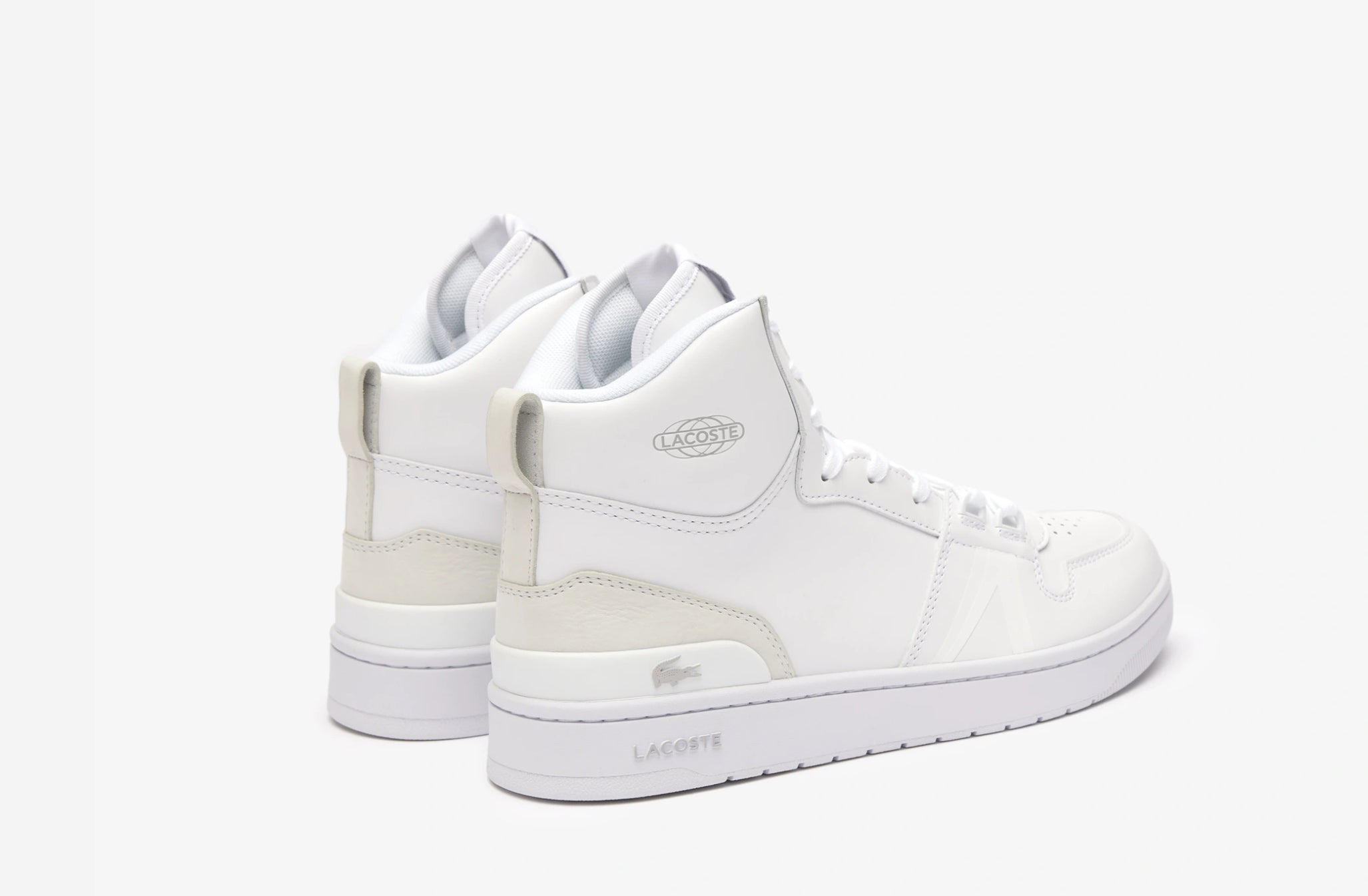 High Top Leather Sneaker White/White