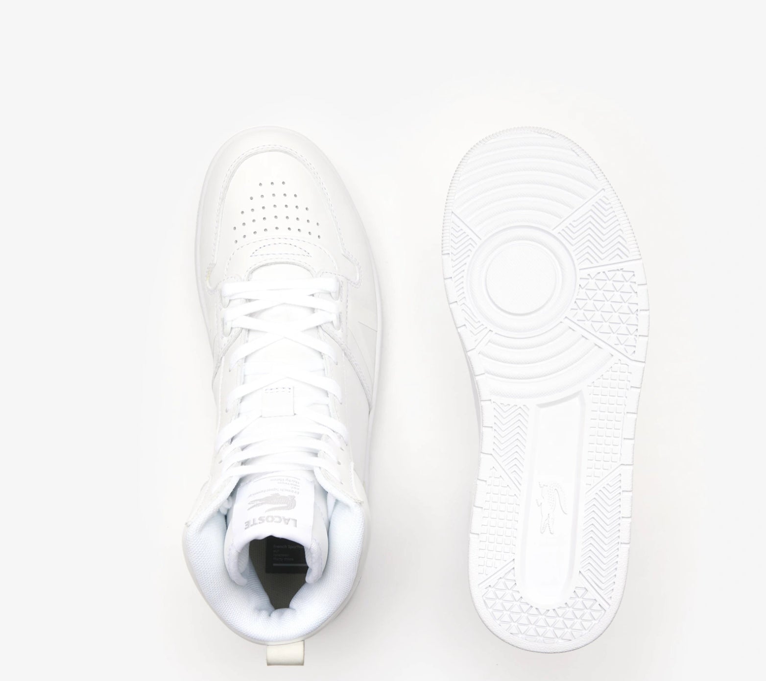 High Top Leather Sneaker White/White