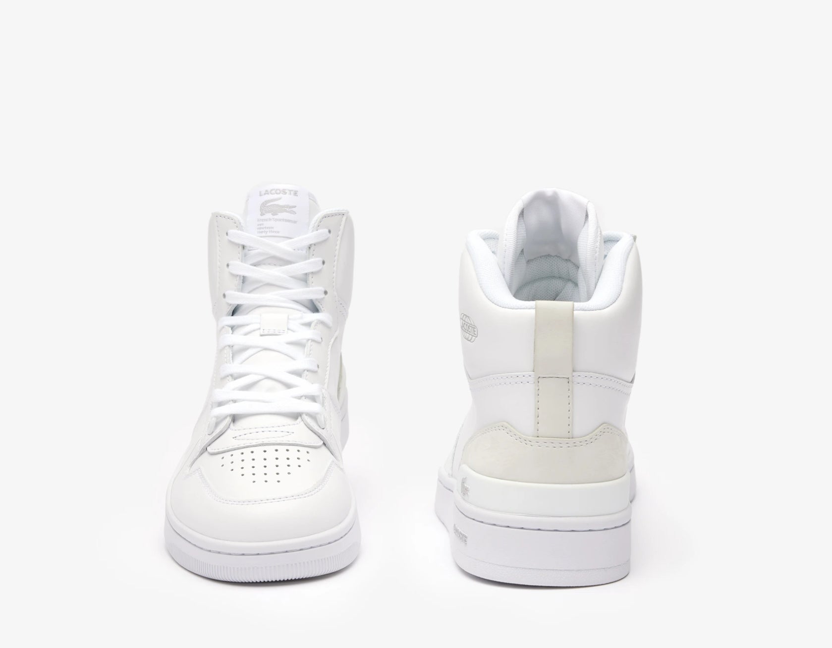 High Top Leather Sneaker White/White