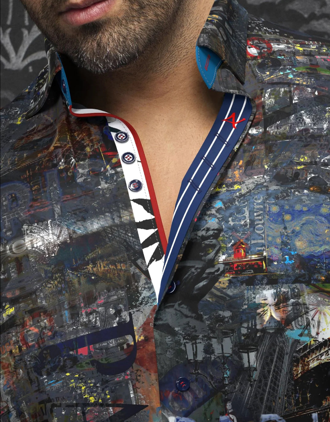 Dress Shirt Long Sleeve Baudelaire Multi Stretch