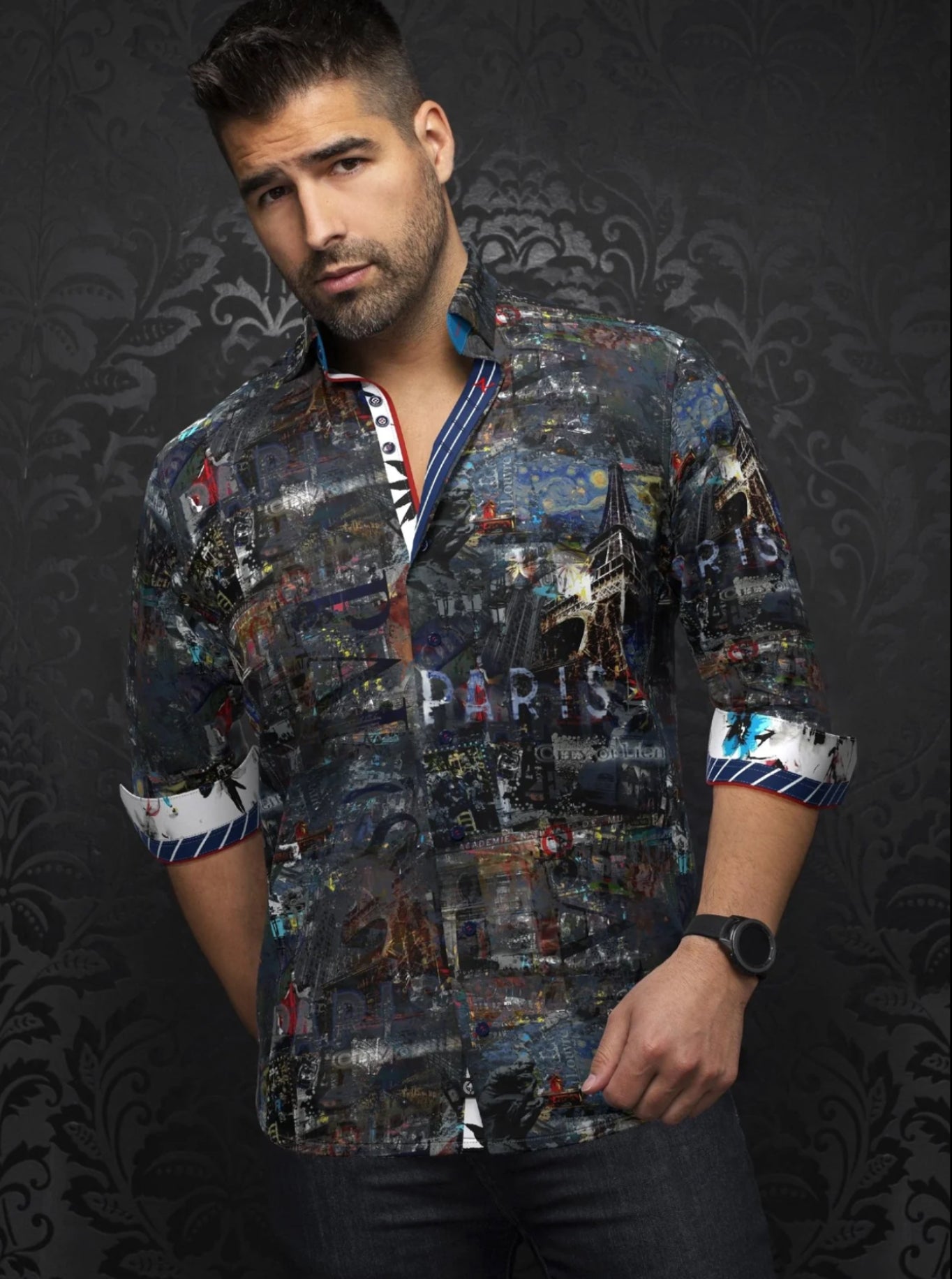 Dress Shirt Long Sleeve Baudelaire Multi Stretch