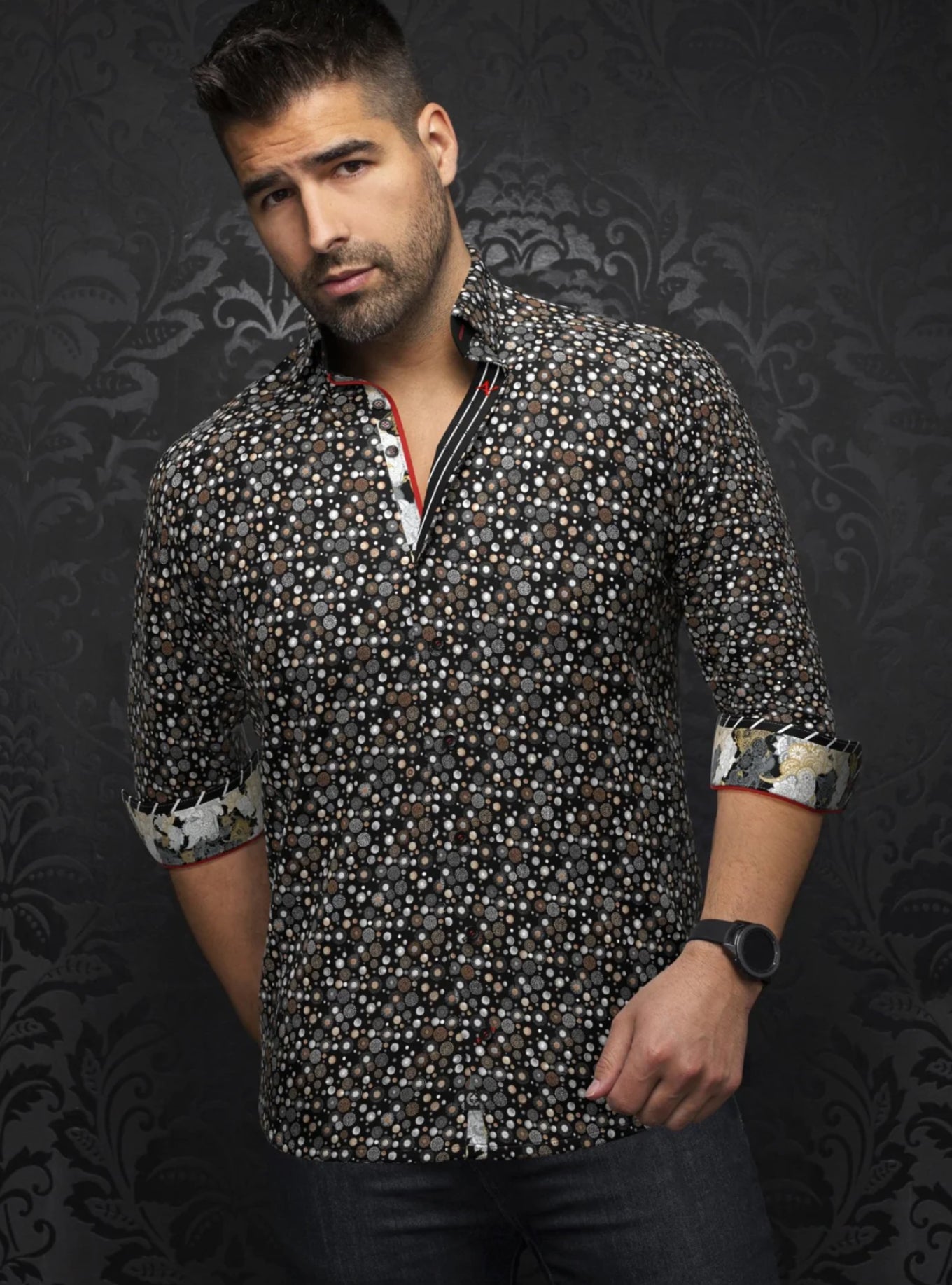 Dress Shirt Long Sleeve Alberto Black