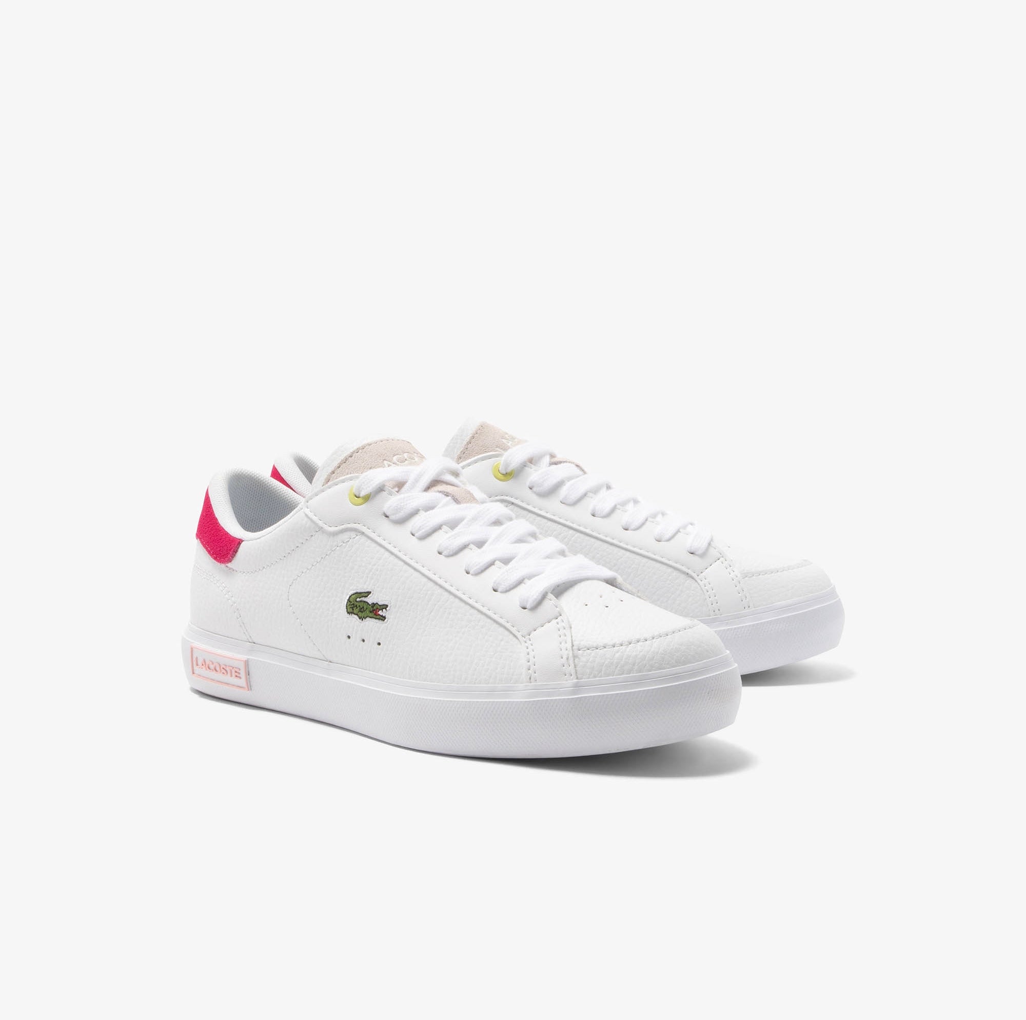 Women’s Powercourt Leather Trainers White/Pink