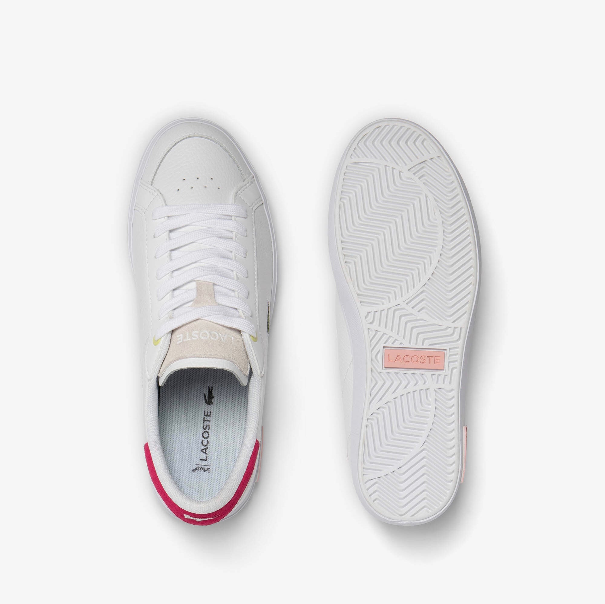 Women’s Powercourt Leather Trainers White/Pink