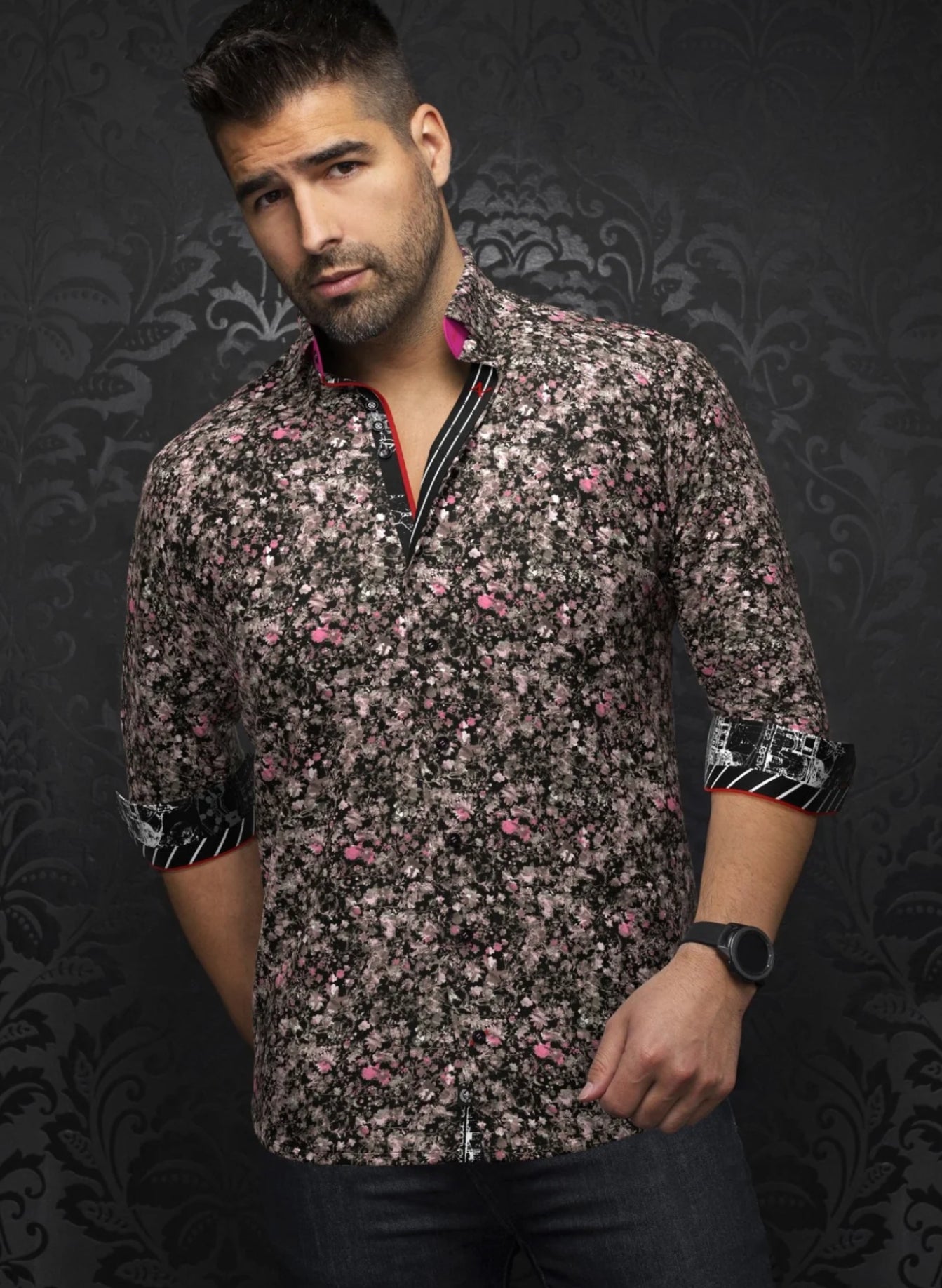 Shirt Eliade Black Stretch