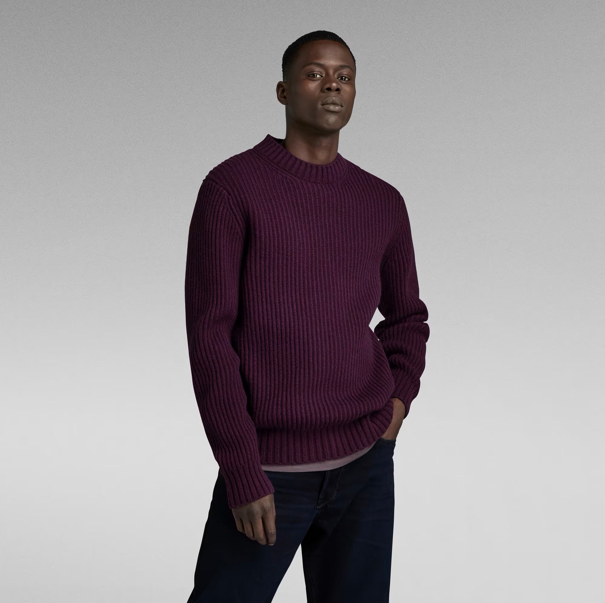Essential Knitted Sweater Light Maze