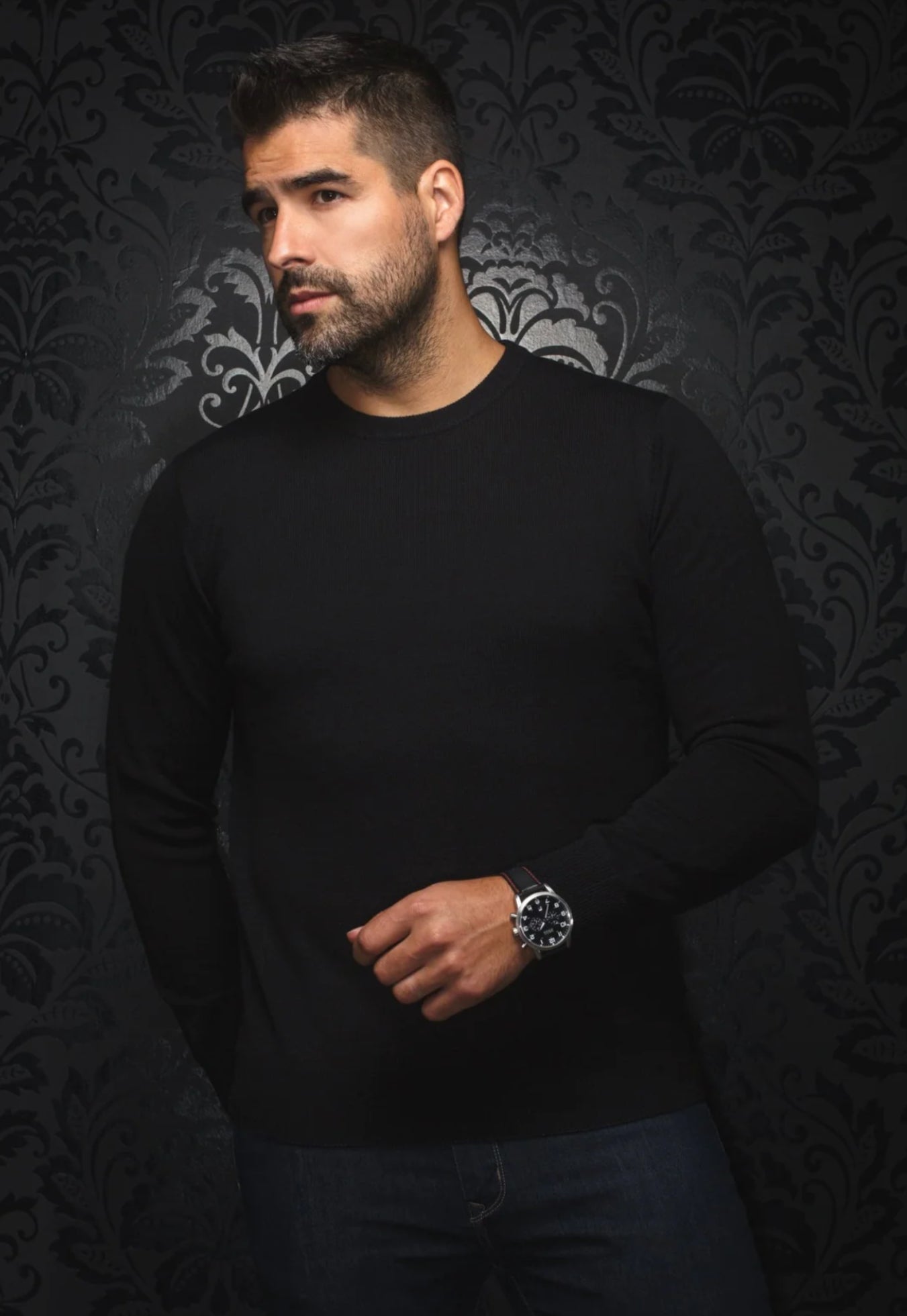 Merino Wool Sweater Marini Black