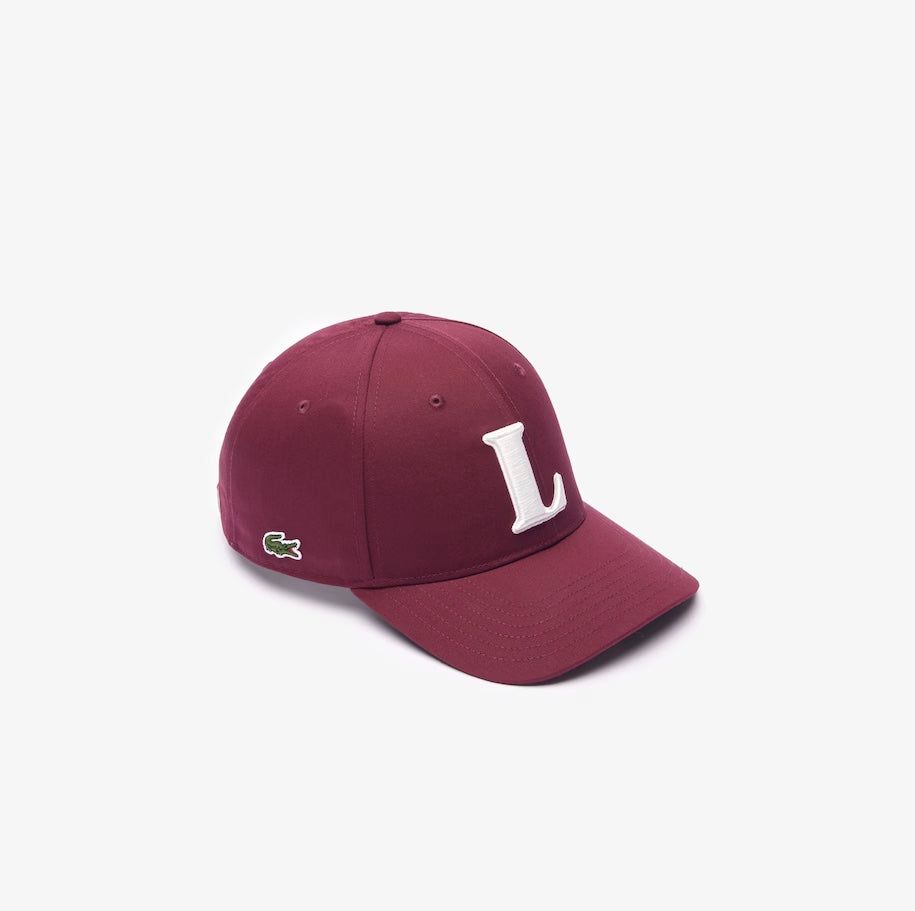 3D Embroidered Cotton Twill Baseball Cap Burgundy