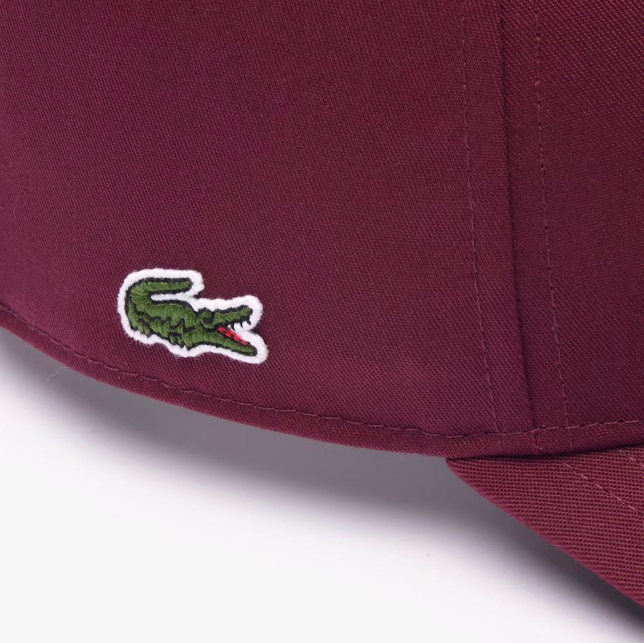 3D Embroidered Cotton Twill Baseball Cap Burgundy