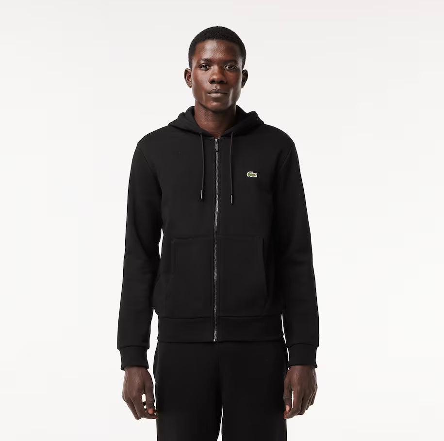 Fleece Zip-Up Hoodie Black