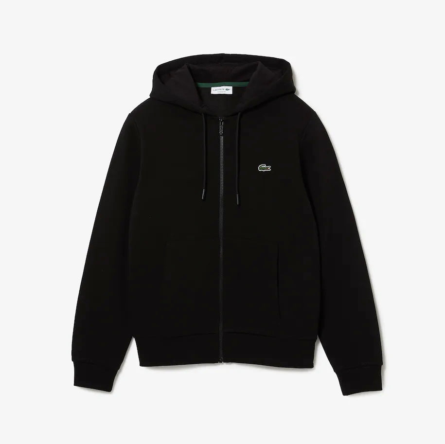 Fleece Zip-Up Hoodie Black