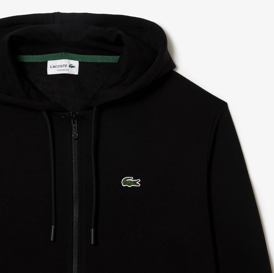 Fleece Zip-Up Hoodie Black