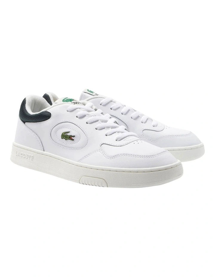 Lineset Leather Sneakers White/Dark Green