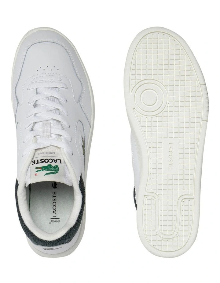 Lineset Leather Sneakers White/Dark Green