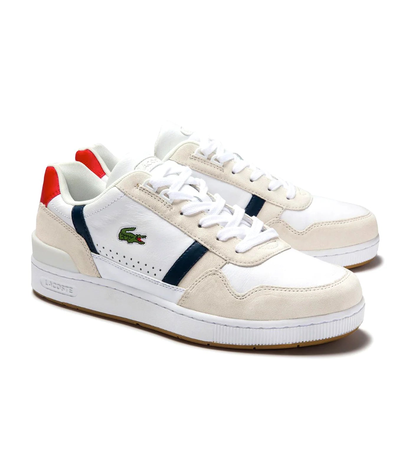 T-Clip 0120 Leather Sneakers White/Navy/Red