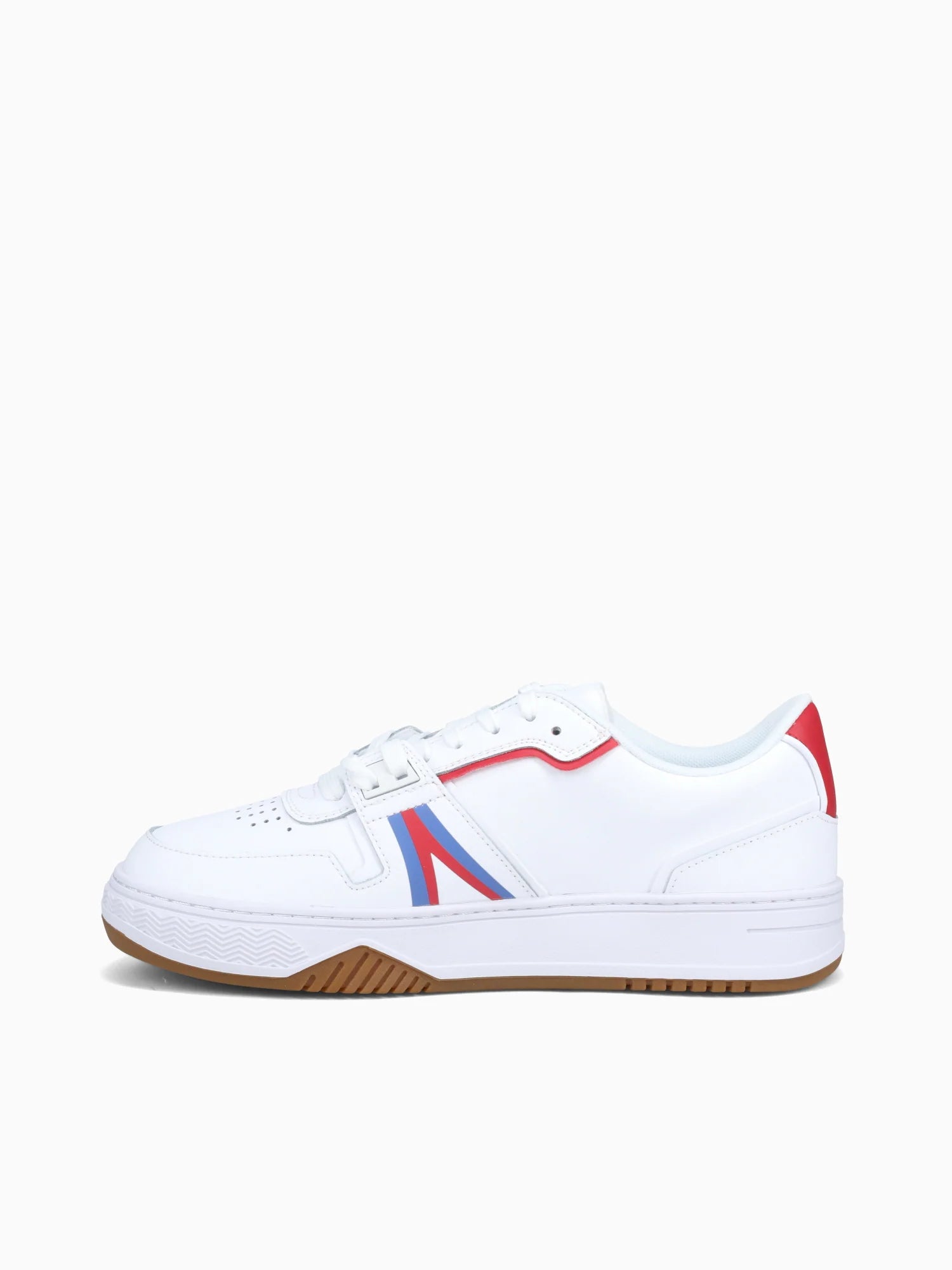 L001 Contrasted Leather Sneakers white/red/blue