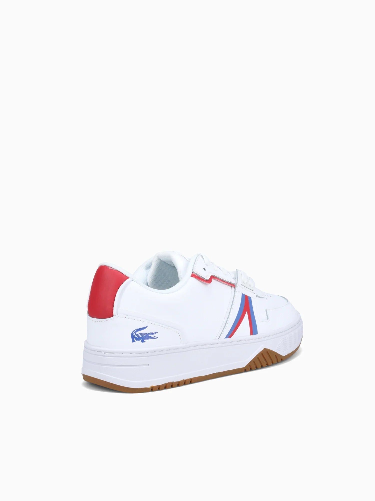 L001 Contrasted Leather Sneakers white/red/blue