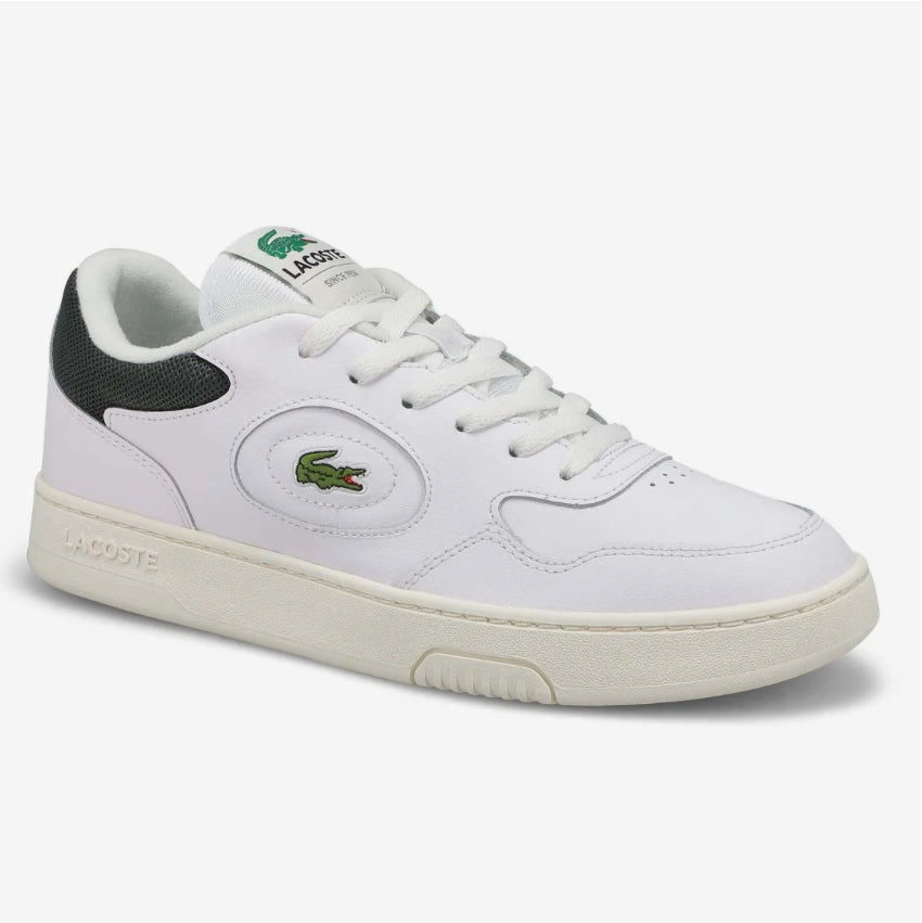 Lineset Leather Sneakers White/Dark Green