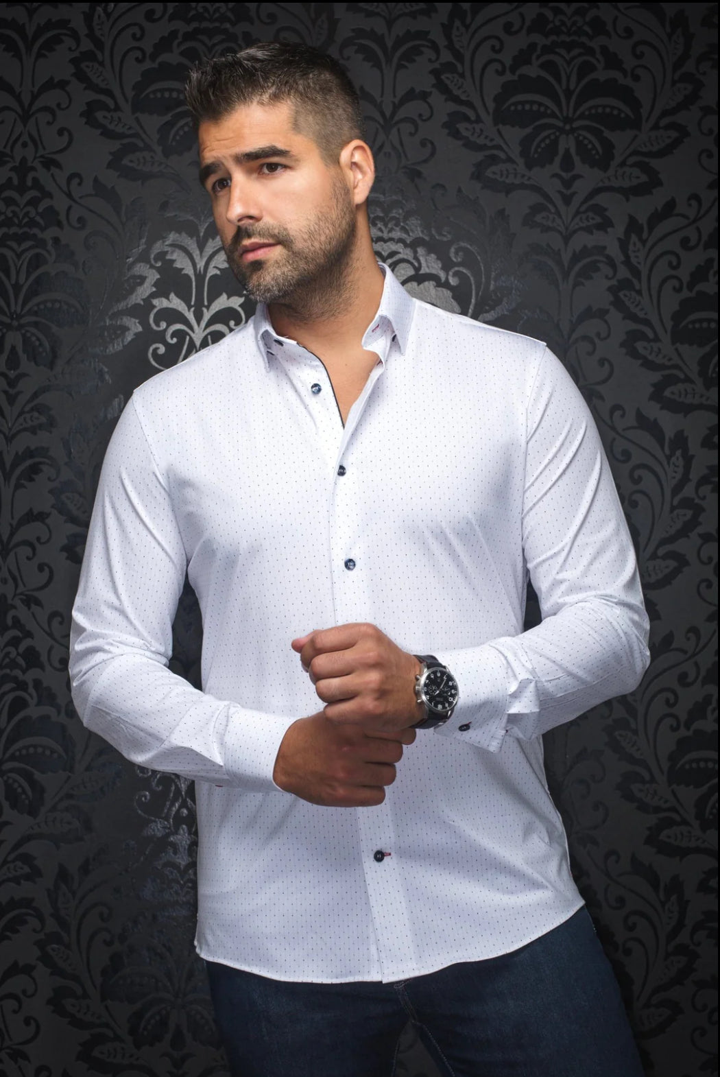 Shirt Alexander-NDL White/Blue