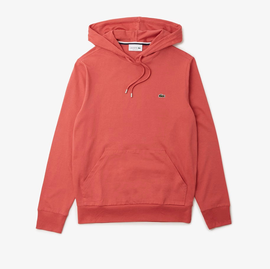 Cotton Jersey Hooded T-Shirt Pink Salmon