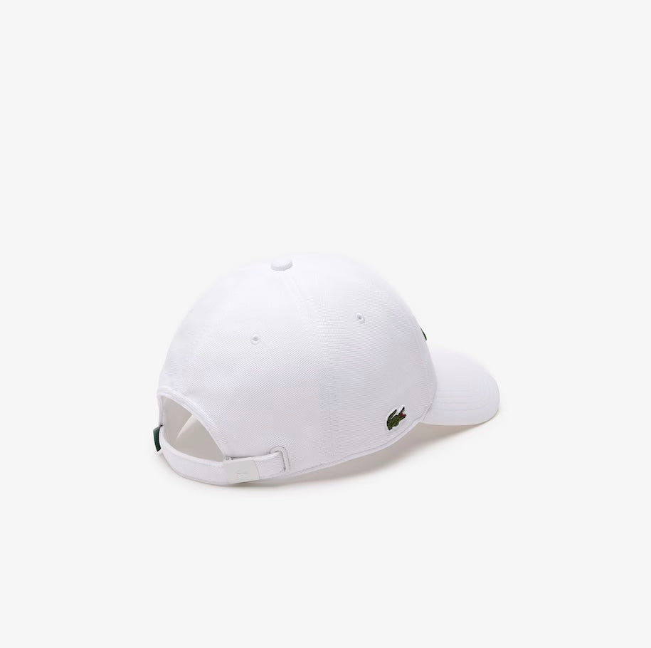 3D Embroidered Cotton Pique Baseball cap white