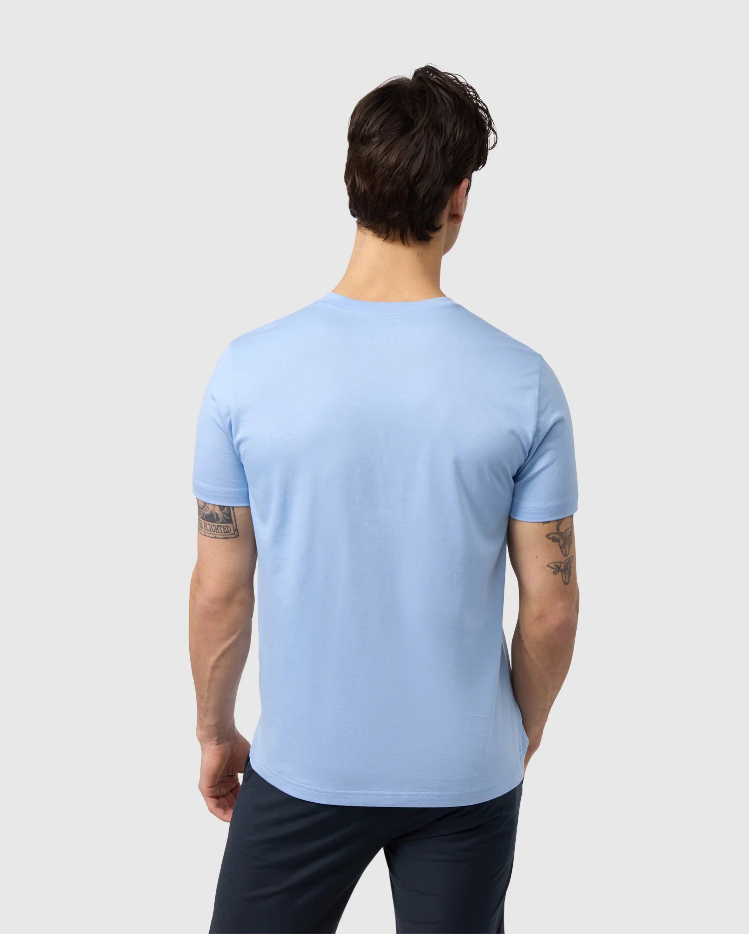 Classic V Neck Tee Serenity Blue