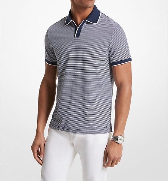 Textured Cotton Polo Shirt