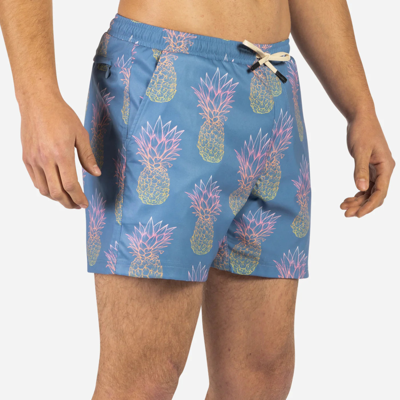 AGUA VOLLEY 2N1 SWIM SHORT 5": GRANDE PINEAPPLE FADE FOG