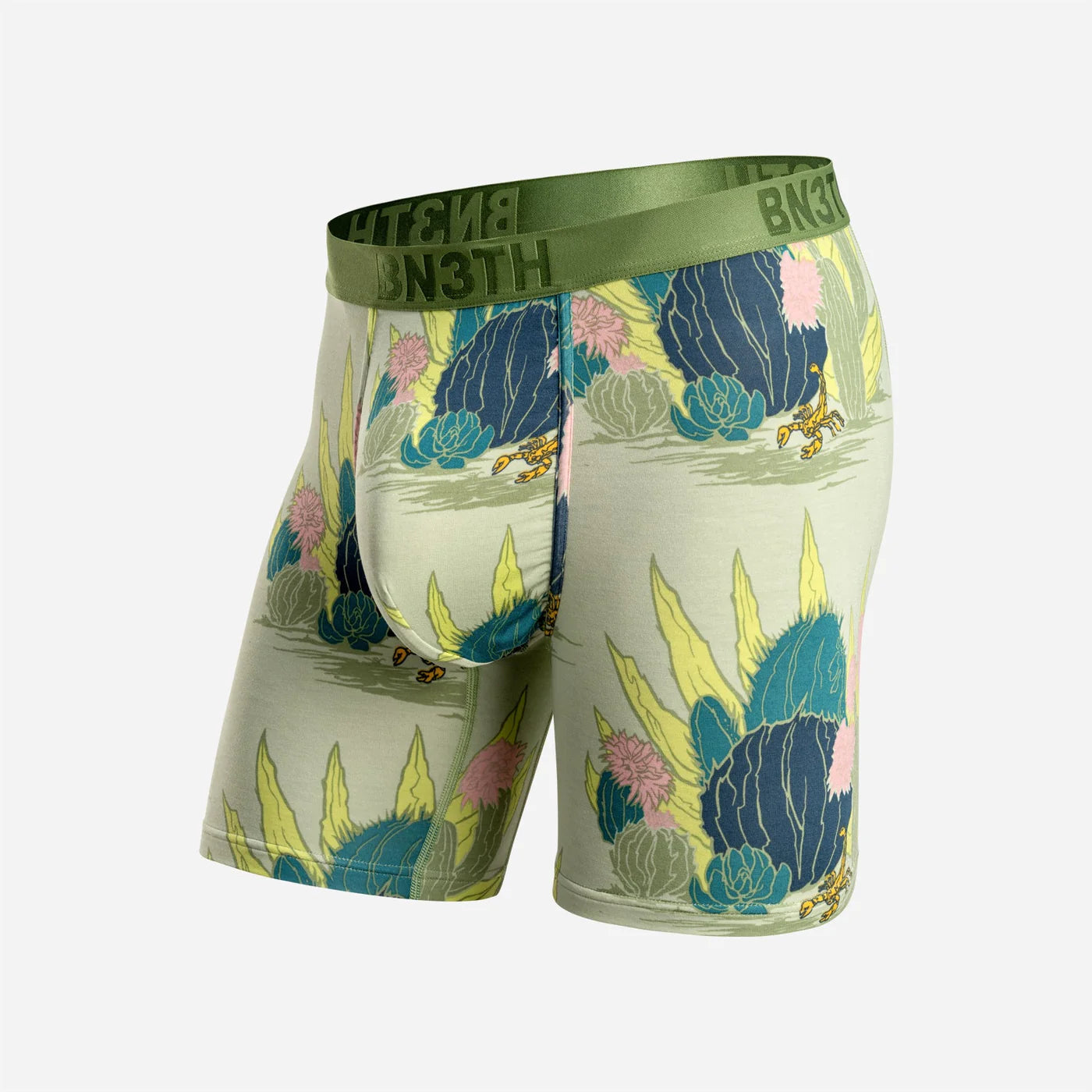 CLASSIC BOXER BRIEF: CACTUS FLORAL FAIR GREEN