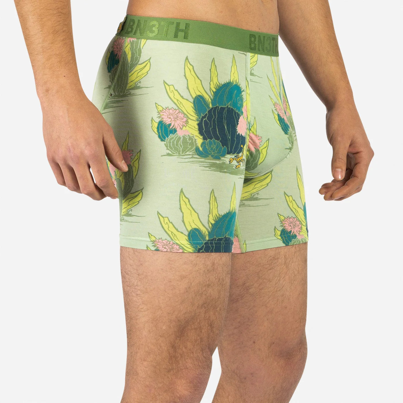 CLASSIC BOXER BRIEF: CACTUS FLORAL FAIR GREEN