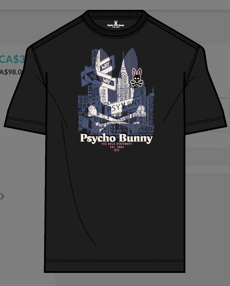 Mens Cove Rhinestone tee - black