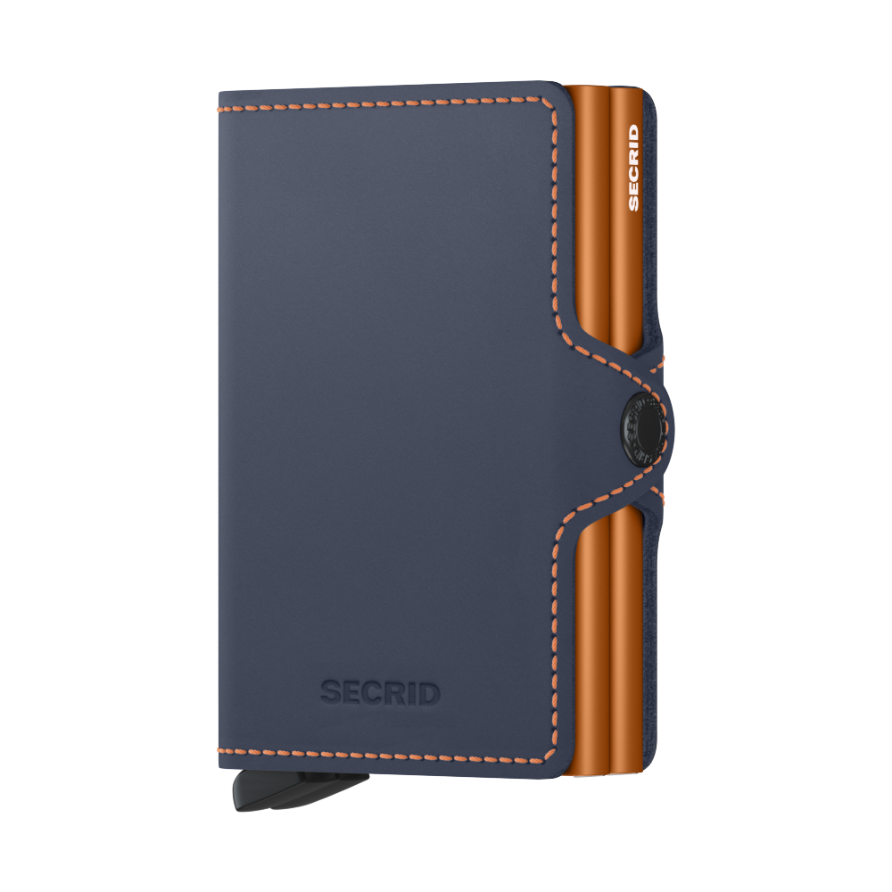 Twinwallet Matte Nightblue/Orange RFID Secure