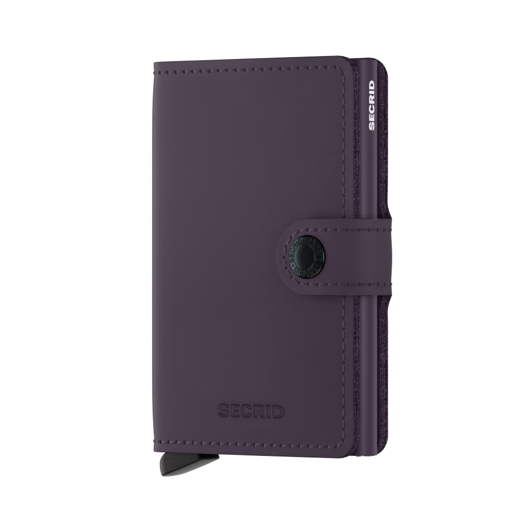 Miniwallet Matte Dark Purple RFID Secure