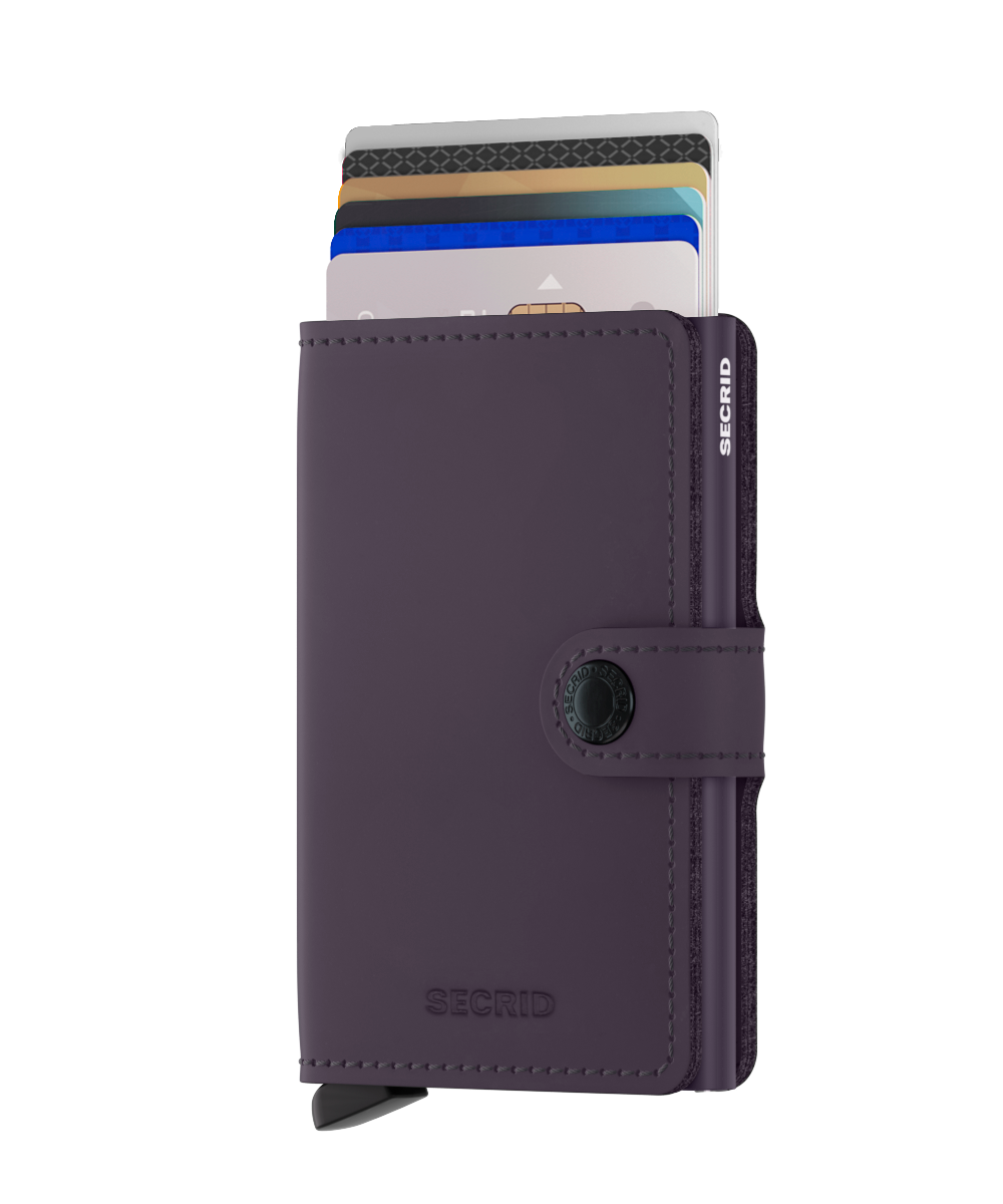 Miniwallet Matte Dark Purple RFID Secure