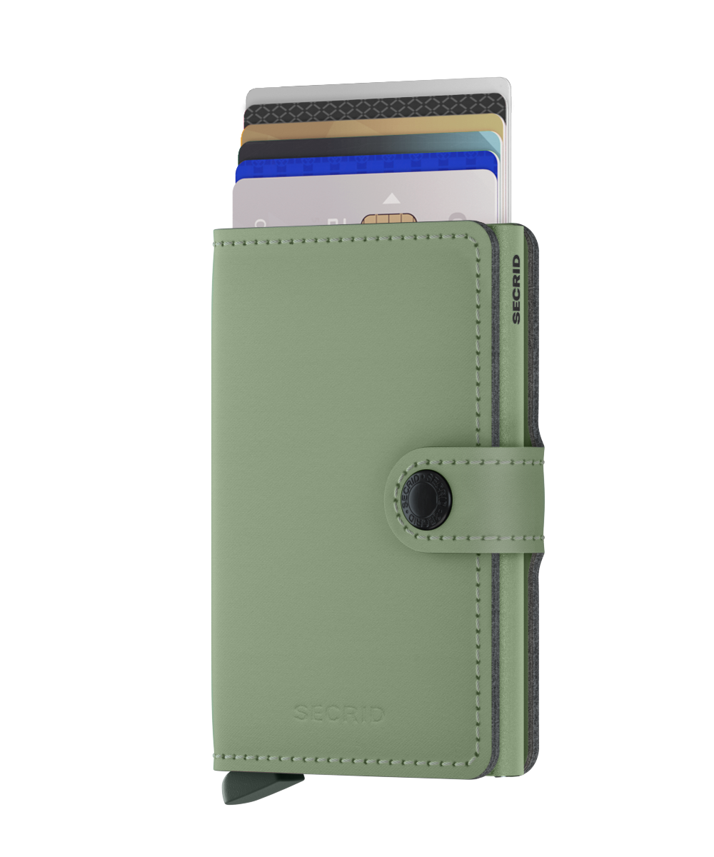 Miniwallet Vegan Yard Pistachio/Pistachio RFID Secure