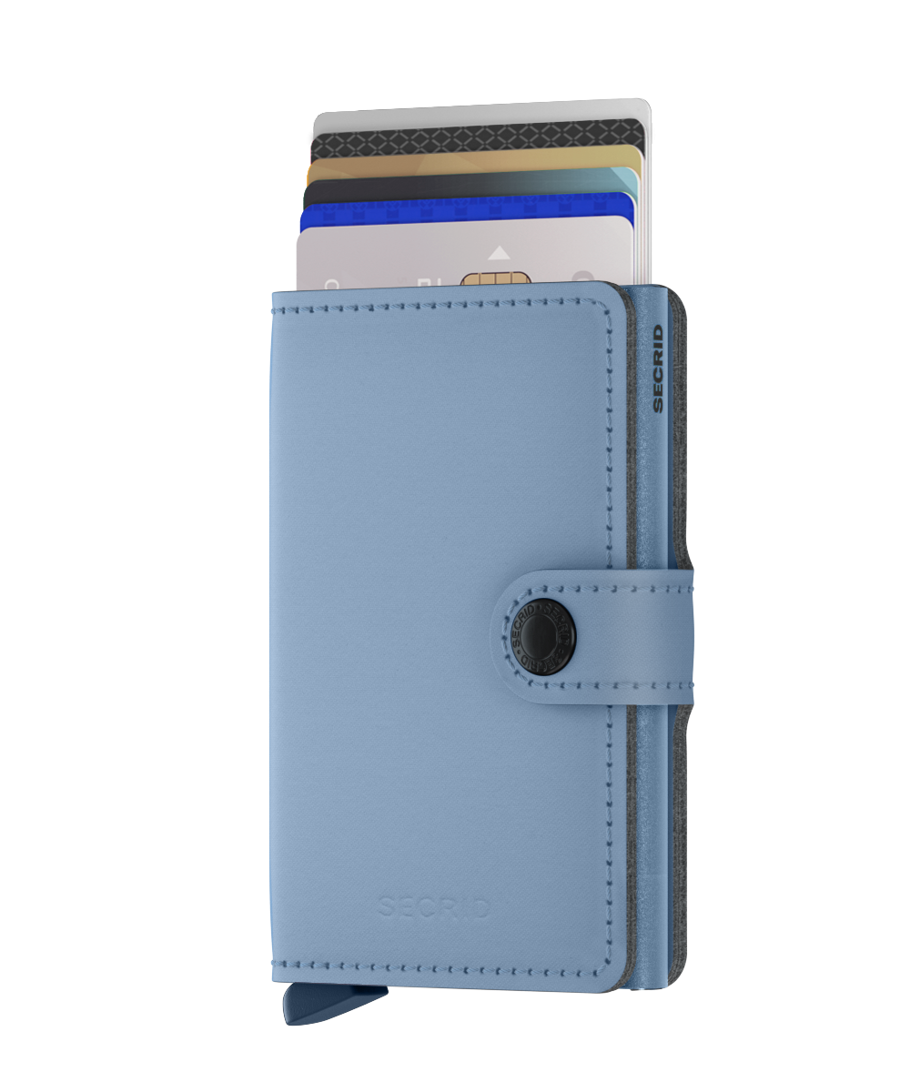 Miniwallet Vegan Yard Sky Blue/Blue RFID Secure