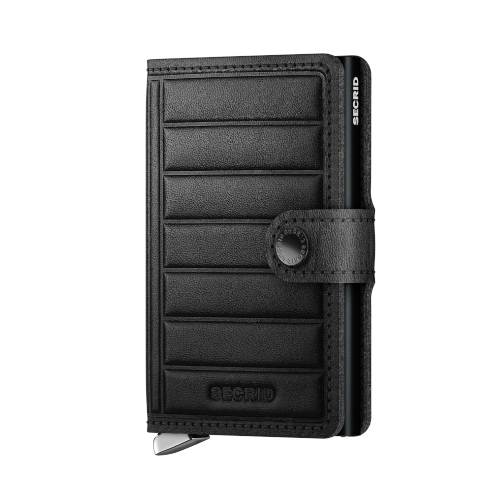 Premium Miniwallet Emboss Lines Black